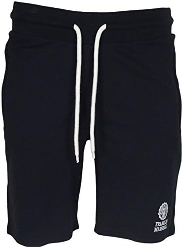 Franklin &amp; Marshall MF215 Cotton Printed Logo Black Shorts S Black