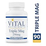 Vital Nutrients - Triple Mag 250 mg - Magnesium for Enhanced Absorption and Metabolism - Contains Magnesium Oxide, Malate and Glycinate - 90 Vegetarian Capsules per Bottle