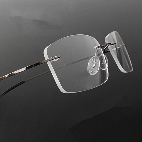 Men Women Eyeglass Frame Rimless Reading Glasses Business Glasses