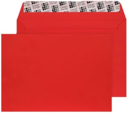 Blake C5 Wallet Envelope Peel and Seal - Red (Pack of 250 Sheets)