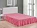 Sheets & Beyond Wrap Around Solid Microfiber Luxury Hotel Quality Fabric Bedroom Gathered Ruffled Bedding Bed Skirt 14 Inch Drop (Twin, Pink)