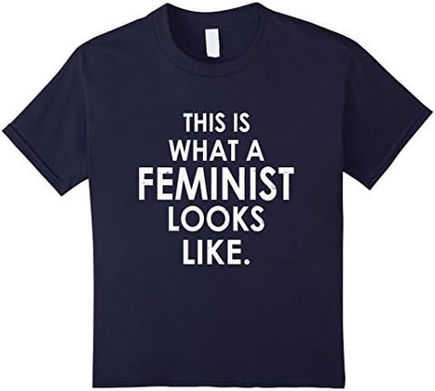 Kids This is What a Feminist Looks Like Grunge Mode T-Shirt 6 Navy