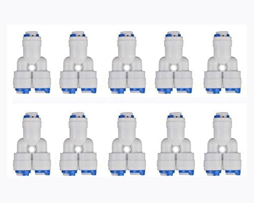 NEESHOW 1/4" Quick Connect Water Purifiers Tube Fittings for RO Water Reverse Osmosis System Pack Of 16