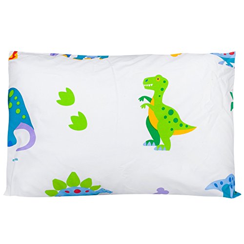 Olive Kids Dinosaur Land 13 1/2 x 19 Hypoallergenic Toddler Pillowcase