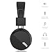Kanen I39 Headphones On ear Foldable Noise Isolating Headsets with Mic and Remote for Kids Adults （Black）