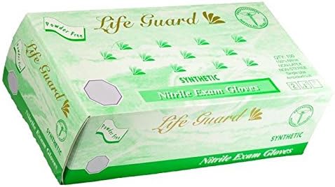 Life Guard - Nitrile Medical Exam Gloves, Powder Free - Box Size X-Small