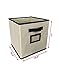 Sodynee Foldable Cloth Storage Cube Basket Bins Organizer Containers Drawers, 6 Pack, Coffee/Beige