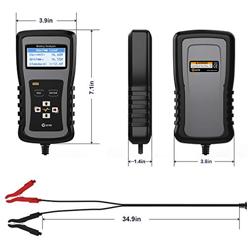 image for KZYEE KS20 Car Battery Load Tester 12V 24V 100-1700 CCA Automotive Dig