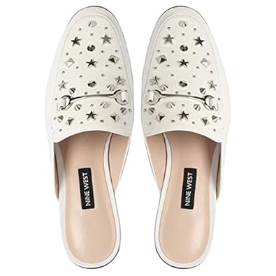 nine west white mules
