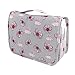 Itraveller Portable Hanging Toiletry Bag/Portable Travel Organizer Cosmetic Bag for Women Makeup or Men Shaving Kit with Hanging Hook for vacation (Blue Flower)
