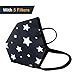Muryobao Military Grade N99 Respirator Mask Anti Pollution Mask with Valve Replacement Filter Washable Cotton Anti Dust Mouth Mask for Men Women Black Stars