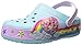 Crocs Kids' CrocsLights Rainbow Heart Light-Up Clog (Infant/Toddler/Little Kid/Big Kid), Ice Blue, 10 M US Toddler