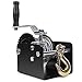 XtremepowerUS Heavy Duty Worm Gear Hand Winch Crank Strap Gear Ratchet ATV Boat Trailer Marine (2000lbs) 1-Ton Capacity 40:1