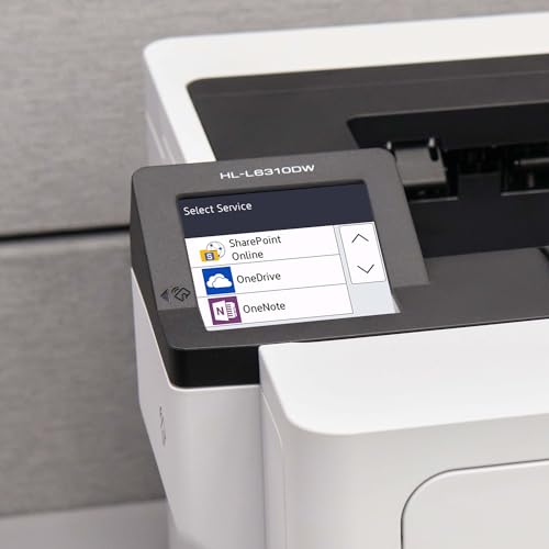 Brother HL-L6310DW Enterprise Monochrome Laser Printer with Low-Cost Printing, WirelessNetworking, and Large Paper Capacity, Works with Alexa