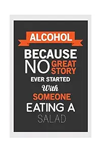 Quotation Sticker Wall Poster |Alcohol Quotation|Wall D?cor|Sticker Poster for Restaurant/Cafe/Entrance Way/Living Areas|Poster for Interior D?cor|Self Adhesive Sticky Poster