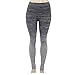 TD Collections Women's Slim Two Tone Workout Full Length Yoga Pants (L, Black + Gray)
