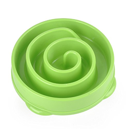 HENREK Pet Bowl Slow Feeder Bowl Fun Anti-choking Healthy Bowl for Puppy Dog Cat (Large (Diameter 10.6" x Height 2"), Green) - Thumbnail 3