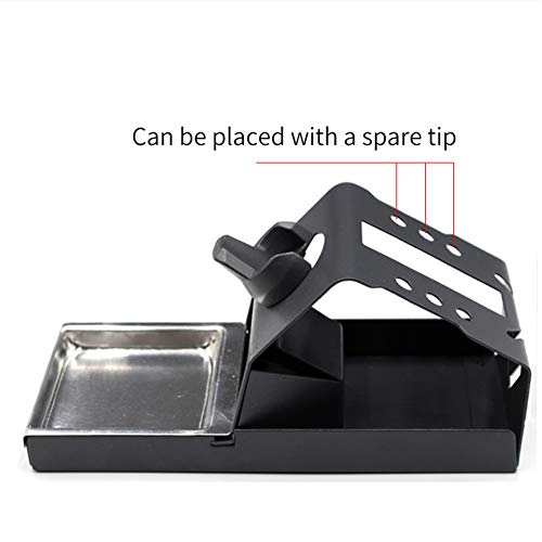 EUGNN Soldering Iron Stand,Support Anti Static Metal Base with Tip Cleaner Durable Helping Hands Soldering - Thumbnail 4