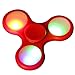 TONSEE LED Lighting EDC Hand Tri-Spinner Fidget Finger Toy For Autism Anxiety Stress Relief Focus Fingure Spinner (Red)