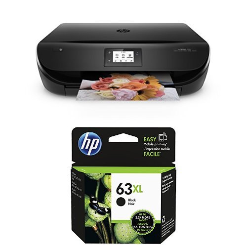 HP Envy 4520 F0V69A#B1H Wireless All-in-One Photo Printer with Mobile Printing & Instant Ink ready and HP 63XL Black Original High Yield Ink Cartridge (F6U64AN) Bundle