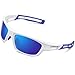 TOREGE Polarized Sports Sunglasses for Men Women Cycling Running Driving Fishing Golf Baseball Glasses EMS-TR90 Unbreakable Frame TR007 (Grey Frame&Lenses)