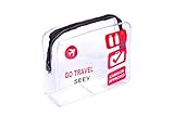 TSA Approved Airline Clear Travel Toiletry Bag transparent Quart for men women