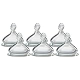 NUK Size 2 Orthodontic Replacement Nipple 6-Pack - Fast Flow (Includes Bonus Baby Haven Reusable Steam Sterilizer Bag)