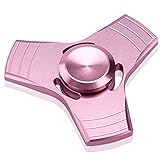 Fidget Spinner High Speed Aluminum Bearing Finger spinner Hand spinners fidget Toy for Adults Kids for Relieving Stress Anxiety ADHD Focus Boredom (Rose Gold, Three Leaves)