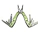 9-in-1 Multi-Tool Folding Pliers Scaling Knife w/Ruler, Serrated Saw, Bottle/Can Opener, Cutter, Phillips/Flat Screwdriver, File & Case (Green)