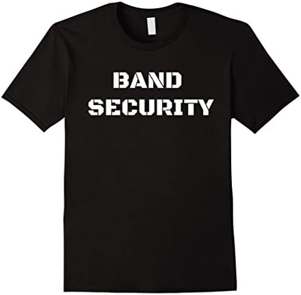 Mens Band Security T-Shirt Medium Black
