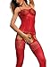 Beauty's Love 2 Pack Sexy Lace See Through Elastic Hosiery Suspender Bodystocking