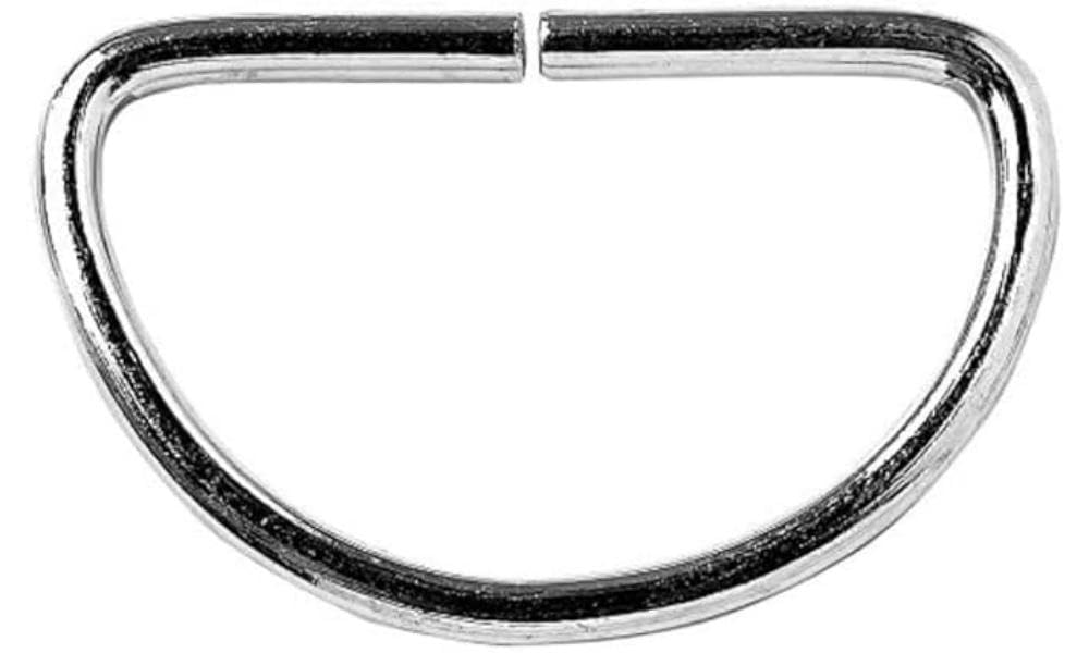 Merriway BH03146 (12 Pcs) Curtain D-Ring, 25mm (1 inch) Nickel Plated - Pack of 12 Pieces