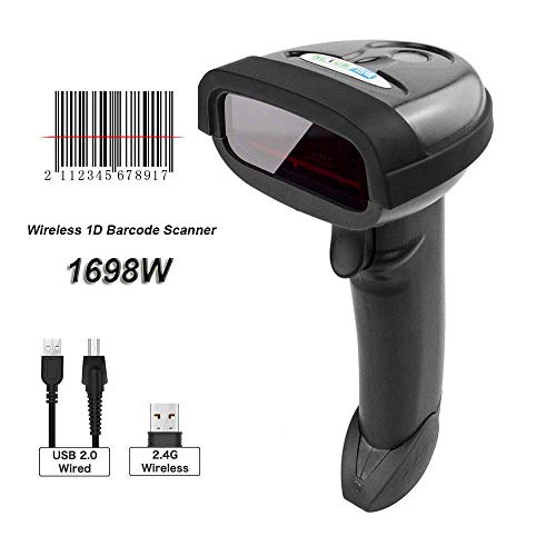 NETUM Wireless Barcode Scanner, 2 in 1 2.4G Wireless & USB Wired 1D