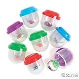 Fun Express Bulk Gem Metal Ring Capsules (250 Pieces) Vending Machine Toys