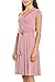KAYLYN KAYDEN KLKD Women's Basic Solid Draped Cap Sleeve Self Tie A-Line Faux Wrap Dress
