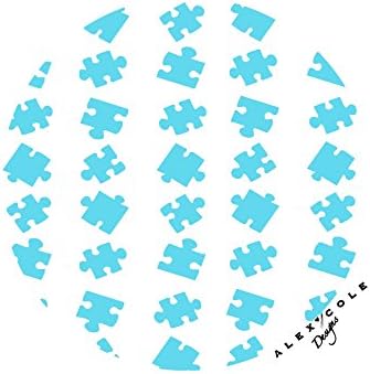 Autism Awareness Puzzle Stickers Decals (Baby Blue)