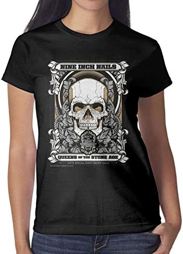 Ina Fers. Women's T-Shirt Nine-inch-Nails-Fixed- Cotton Comfortable Short Sleeve Women
