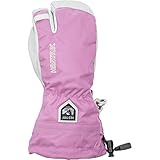 Hestra Army Leather Heli Ski Junior - Classic 3-Finger Leather Snow Glove for Skiing and Mountaineering for Kids and Youth