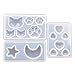 3 Pcs Star Moon/Cat Footprint/Love Heart Jewelry Silicone Mold with Hole for Polymer Clay, Crafting, Resin Epoxy, Pendant Earrings Making, DIY Mobile Phone Decoration Tools 010168/010169/010170