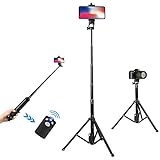 Wevon Selfie Stick Tripod, 54 inch Extendable Phone Tripod with Wireless Remote Compatible with iPhone Xs Max Xr X 8 7 Plus, Android, Samsung Galaxy, Camera Tripod Compatible with Nikon Canon and more
