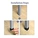 uxcell Furniture Angle Iron Foot Pads L Shaped Rubber Leg Covers Protectors 40 x 40mm 10 Pcs Black