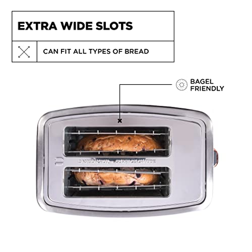 Crux 2 Slice Stainless Steel Toaster, Extra Wide Slots, Quick & Precise