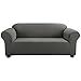 SureFit Simple Stretch Subway 1-Piece - Sofa Slipcover - Carbon Gray