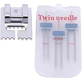 1 Set Twin Stretch Machine Needle Double Twin Needles Pins Sewing Machine Double Needle for Brother JANOME Domestic Sewing Machine