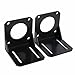 DROK 2Pcs Steel Black Nema 23 Stepper Motor Mount Bracket, Strong 57 Stepper Motor Holder Fixed Seat
