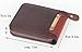 Admetus Men's Genuine Leather Short Zip-around Bifold Wallet Exquisite box Christmas Gift6 (Brown2)