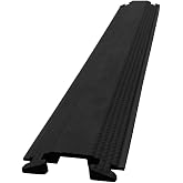 Kable Kontrol Drop Over Floor Cord Cover &ndash; 36&rdquo; Inch Long 1 Channel Cable or Wire Protector &ndash; Rubber Ramp for Indoor and Outdoor Use &ndash; Black