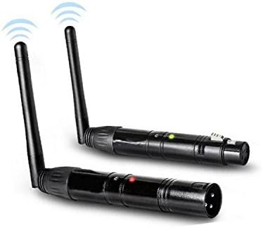 Kinmoku tech 2.4G ISM 126ch Wireless DMX512 3pin XLR Transmitter Receiver System Adapter for Par Stage Light Signal Control (Black)