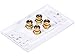 iMBAPrice Premium Banana Wall Plate - 4 Coupler Type Connectors Banana Plug Binding Post Wall Plate for 2 Speakers