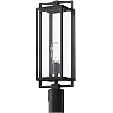 Kichler Goson 20 Inch 1 Light Post Light with Clear Glass in Black